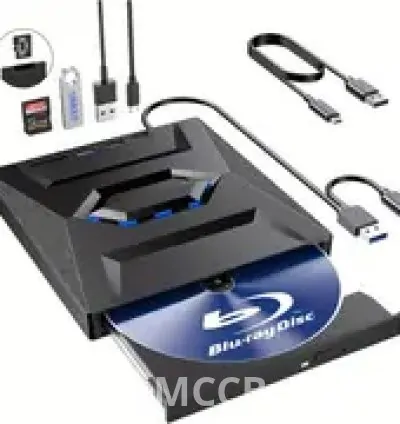 External Portable 6 in 1 Blu-Ray,  DVD/CD Burner and Player for Windows XP/7.8/10, Linux, MacOS 5