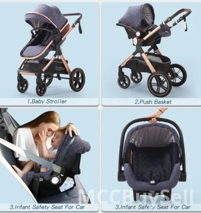 Stroller For 0 - 3 Years Newborn Babies, Comfortable & Foldable