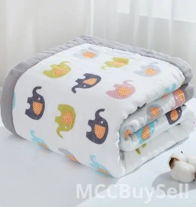 Children's Towel Blanket - 10-Layer Cotton, 110 x 110 cm 10