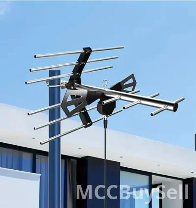 TV Antenna Outdoor 300+ Miles Range 360 Degree Rotation, Wireless Remote