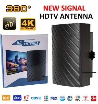 TV Antenna Outdoor 300+ Miles Range 360 Degree Rotation, Wireless Remote
