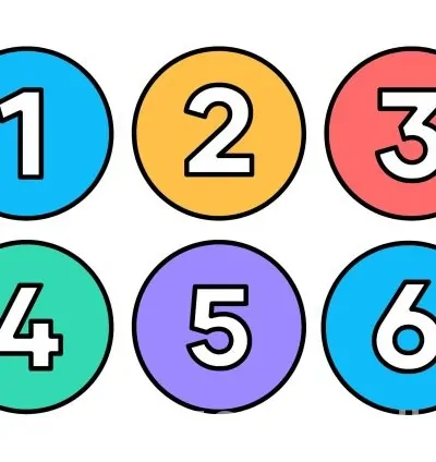 Colorful Numbers From 1 - 100 Flash Cards