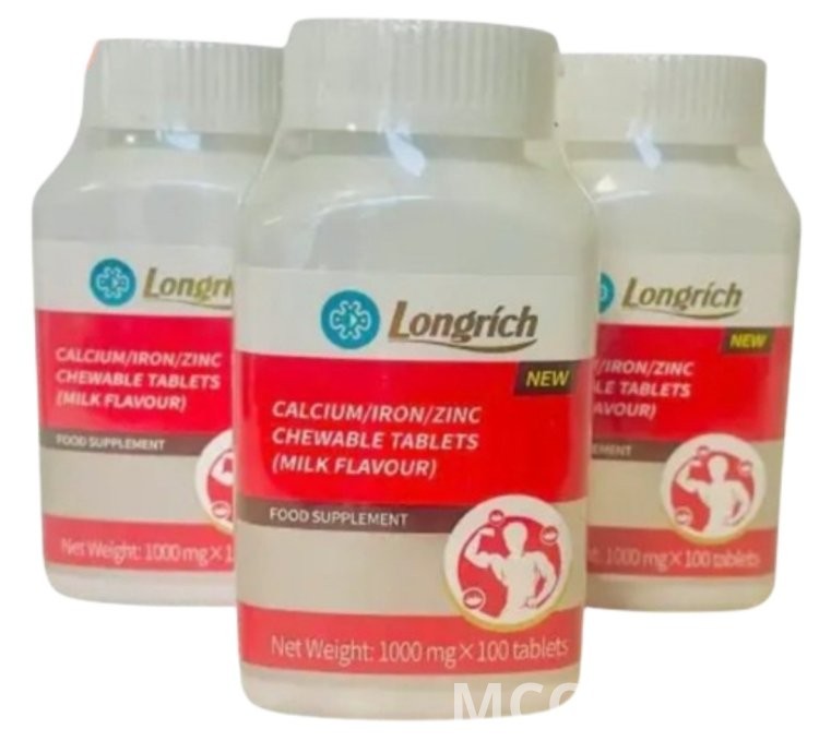 Longrich Chewable Calcium for Strong Bones and Teeth.