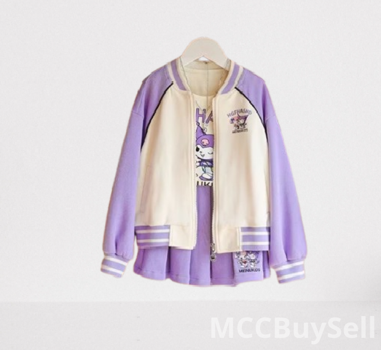 Kids' Girls' Coat, T-Shirt & Skirt Set, Perfect Design.