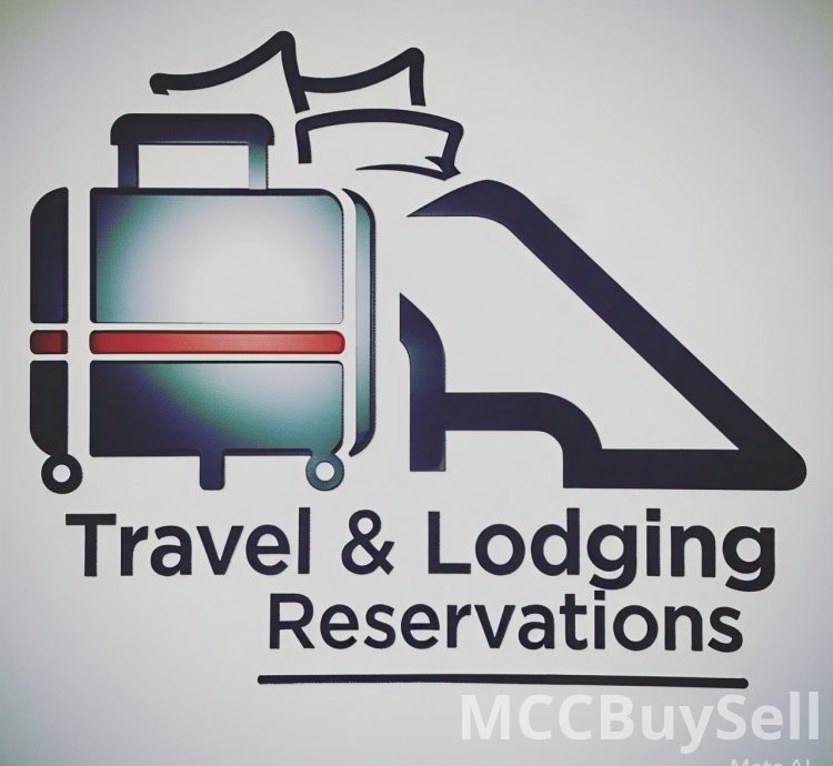 Logo, Travel & Lodging Reservations Express Services