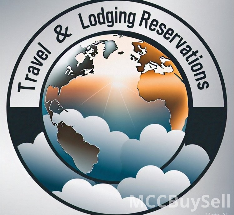 Logo, Travel & Lodging Reservations Express Services