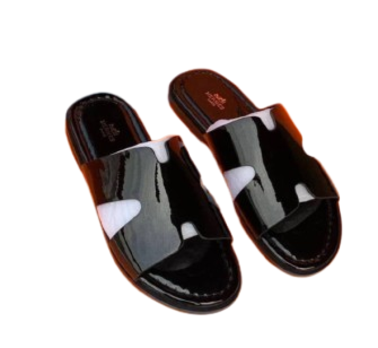 Men's leather slippers