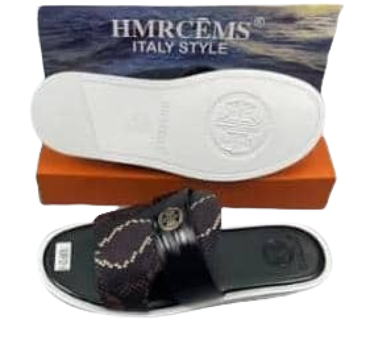 Men's leather slippers