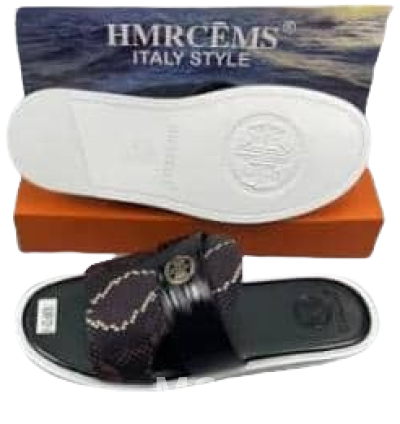 Men's leather slippers