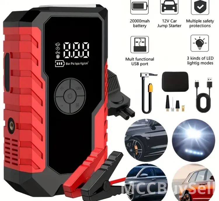 Jump Start, Air Pump Compressor, Cars and Truck Starter Battery Charger