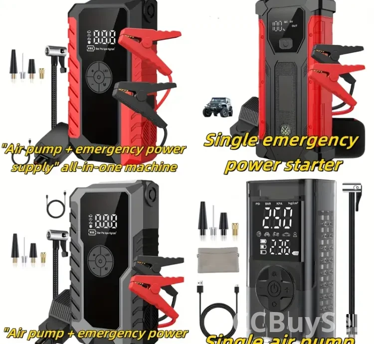 Jump Start, Air Pump Compressor, Cars and Truck Starter Battery Charger