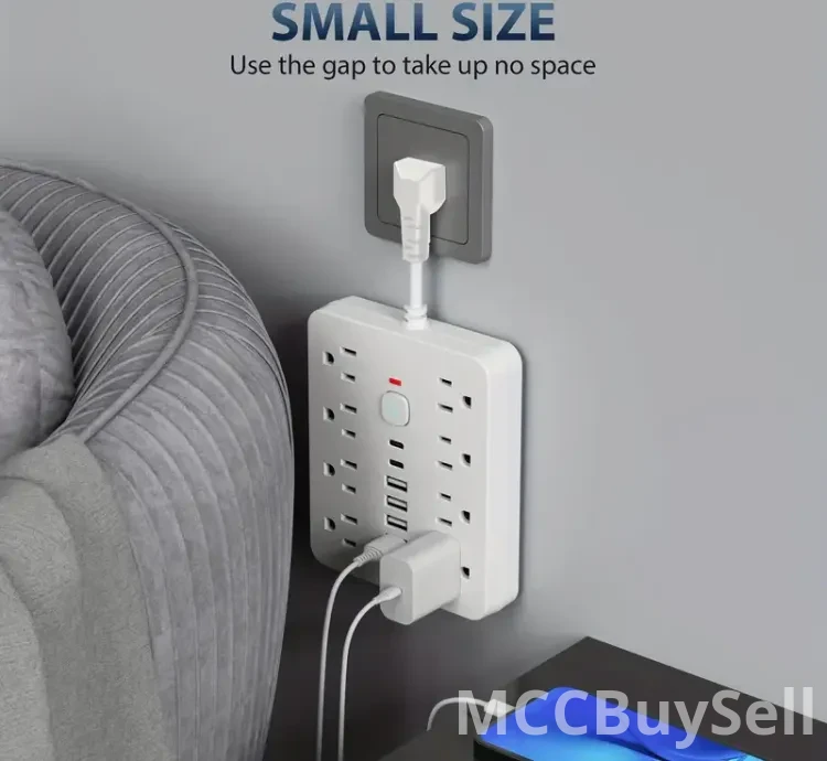 14-in-1 Power Extension Switch Multi-Purpose AC outlets