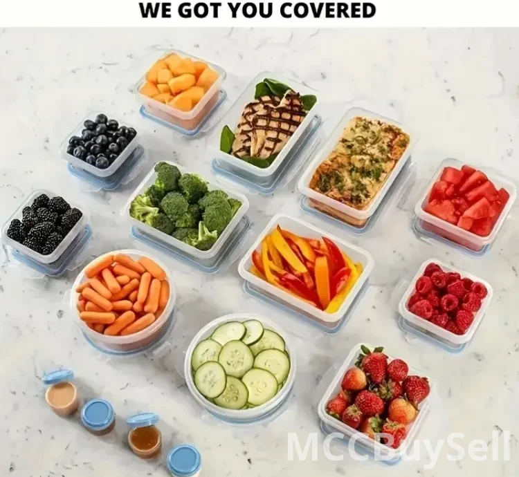 48 Pieces Food Storage Containers, Fresh-Keeping Boxes