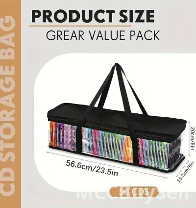 Durable and protective clear PVC zippered media storage case 4