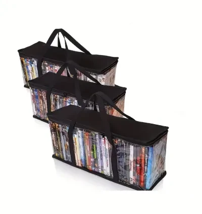 Durable and protective clear PVC zippered media storage case 3