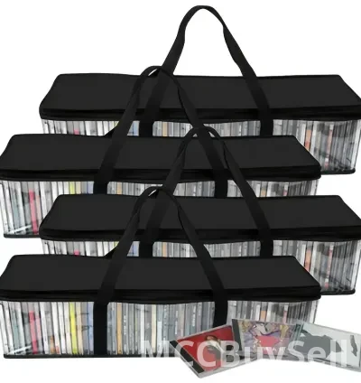 Durable and protective clear PVC zippered media storage case