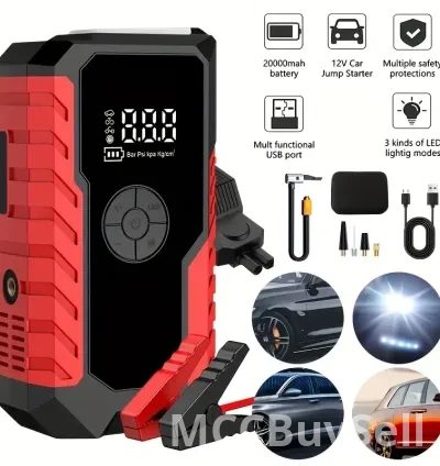 Jump Start, Air Pump Compressor, Cars and Truck Starter Battery Charger