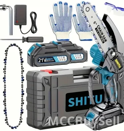 Cordless Chain Saw Portable, and Rechargeable Battery 4