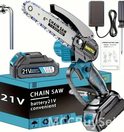 Cordless Chain Saw Portable, and Rechargeable Battery