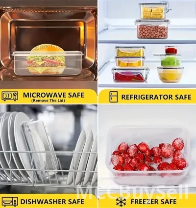 48 Pieces Food Storage Containers, Fresh-Keeping Boxes 6