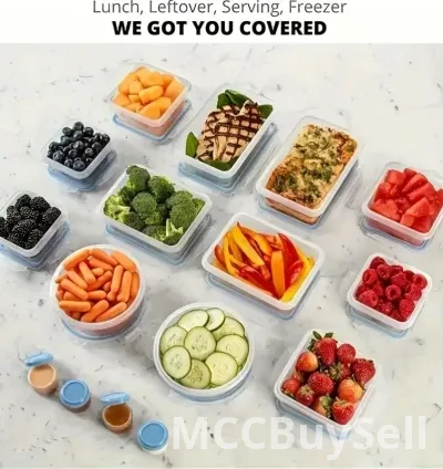 48 Pieces Food Storage Containers, Fresh-Keeping Boxes 5